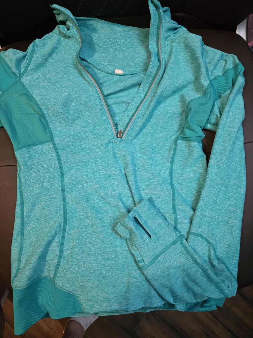 Womens M lululemon athletica Teal Half-Zip Pullover Jacket